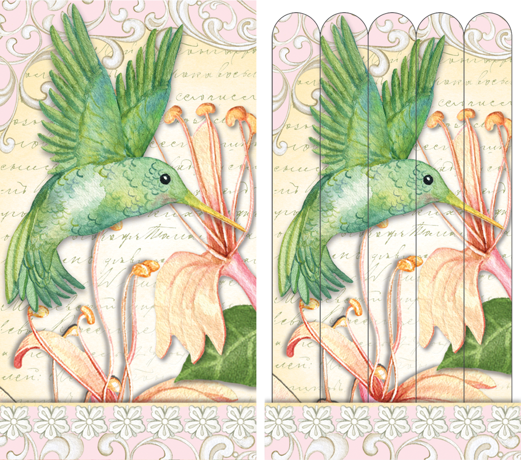 Hummingbirds Butterfly Emery board - Sienna's Garden - Cardmore